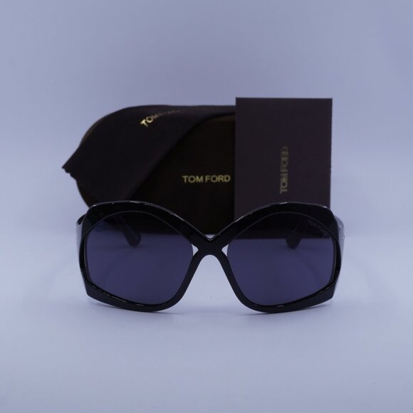 Tom Ford Cheyenne FT0903 01A Geometric Sunglasses - Shiny Black/Smoke - Picture 3 of 10